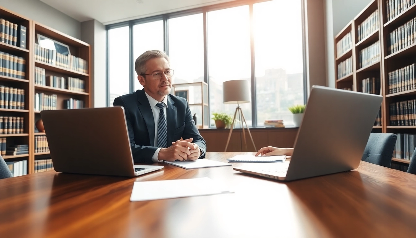 Legal Recoveries consultation with a professional lawyer in a modern office.