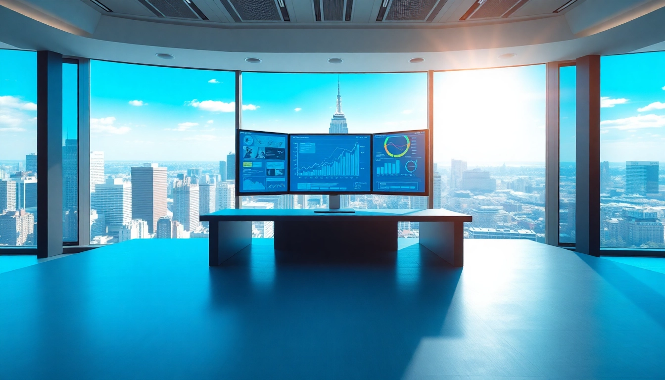 Showcase of innovative ai tools in a bright, professional workspace.