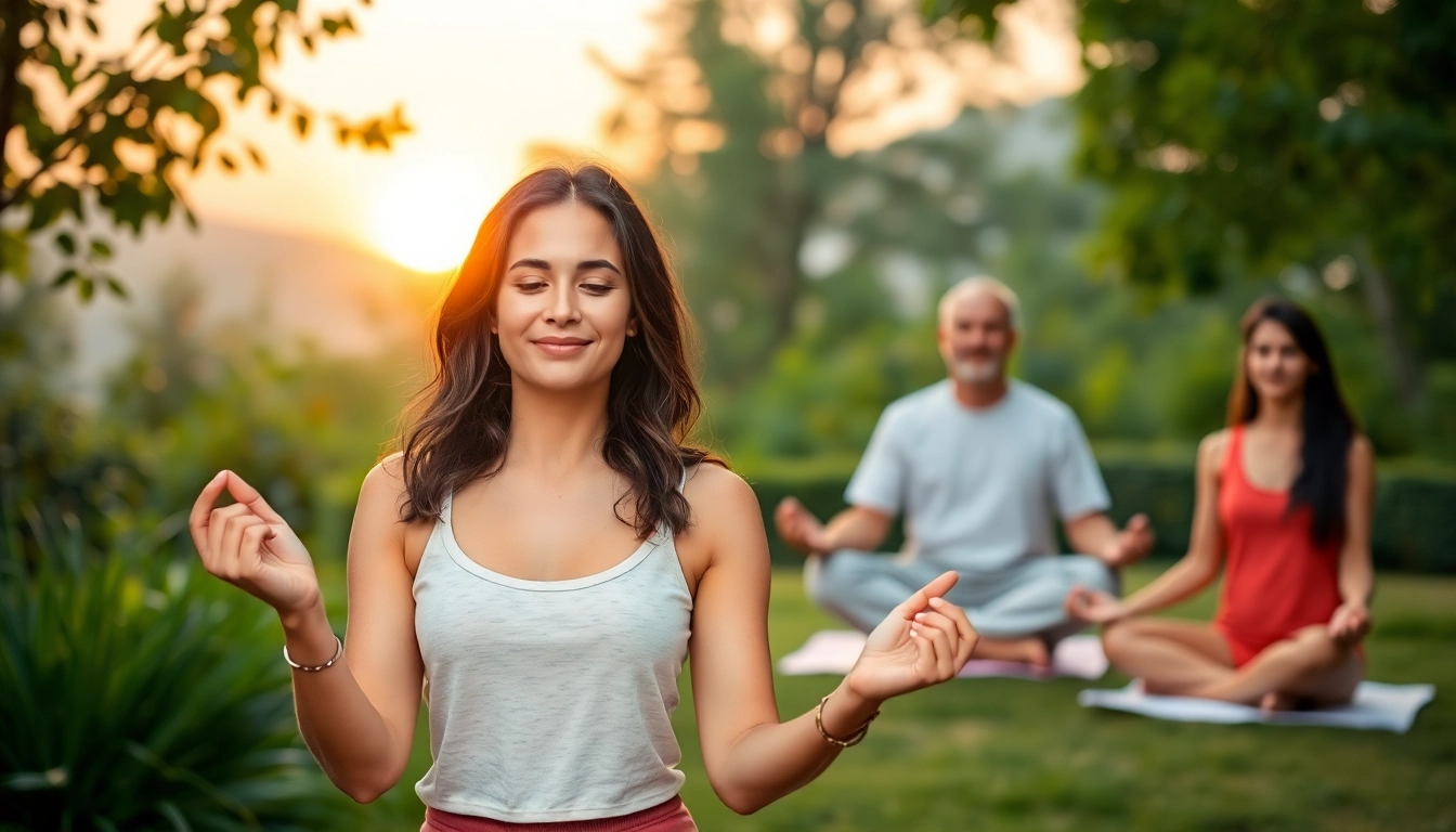 Promote mental health awareness through tranquil scenes and mindfulness practices in nature.