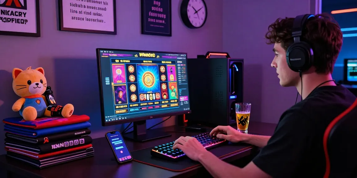Engaging online gaming experience with slot deposit 1000 displayed on vibrant screen, showcasing an enthusiastic player immersed in action.