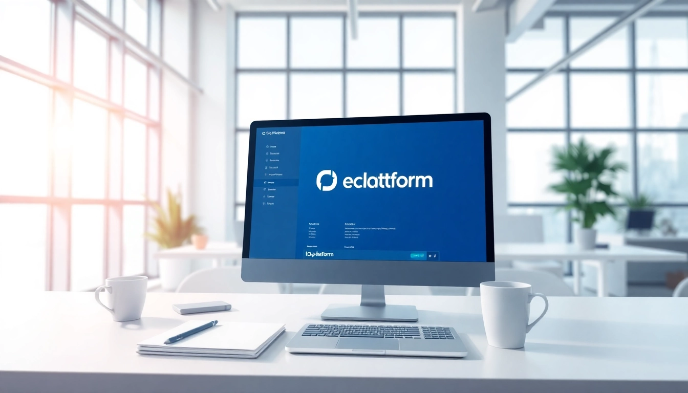 Engaging workspace showing 1cplatform interface on a modern computer