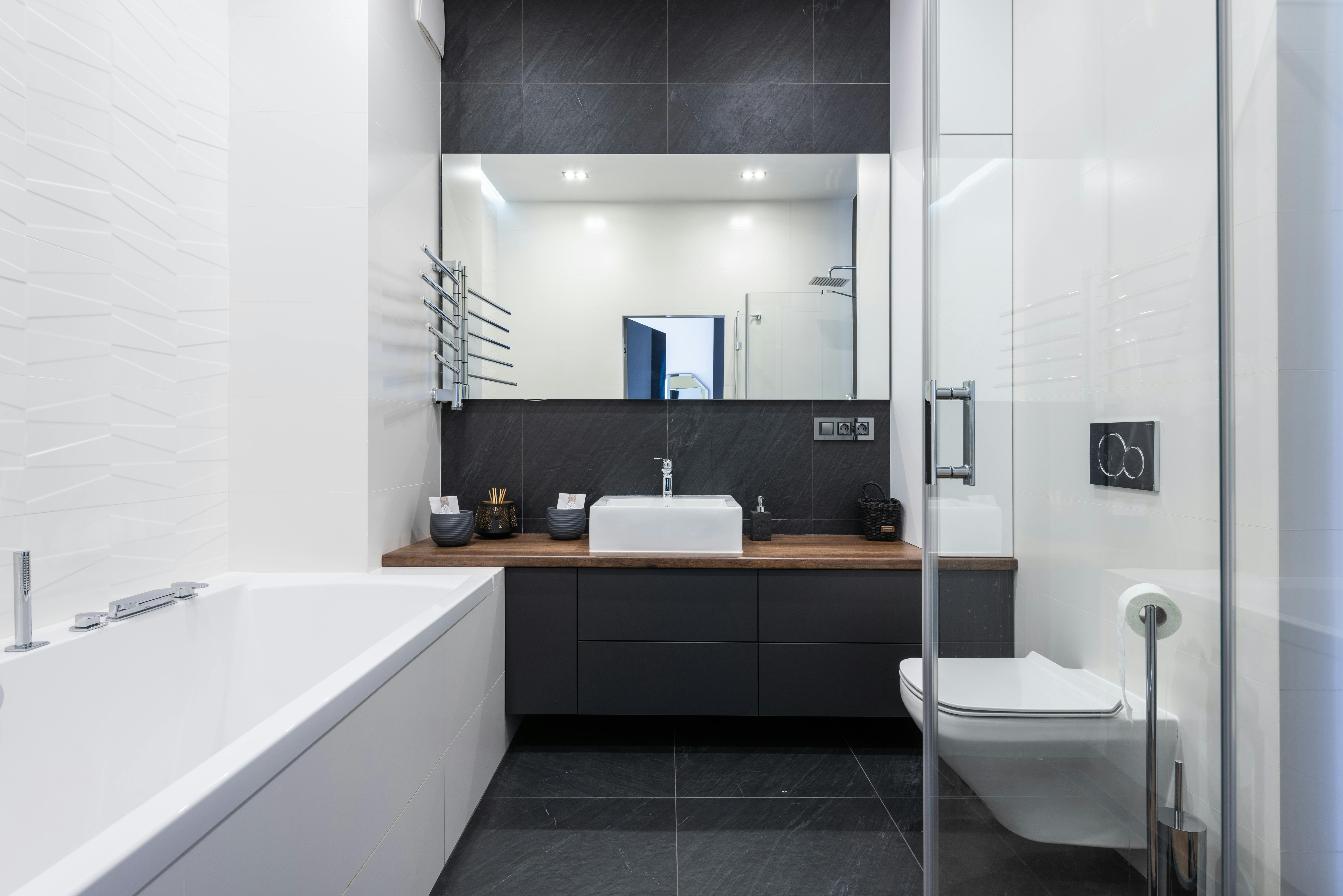 Bold Bathroom Designs Featuring a Black Shower Door