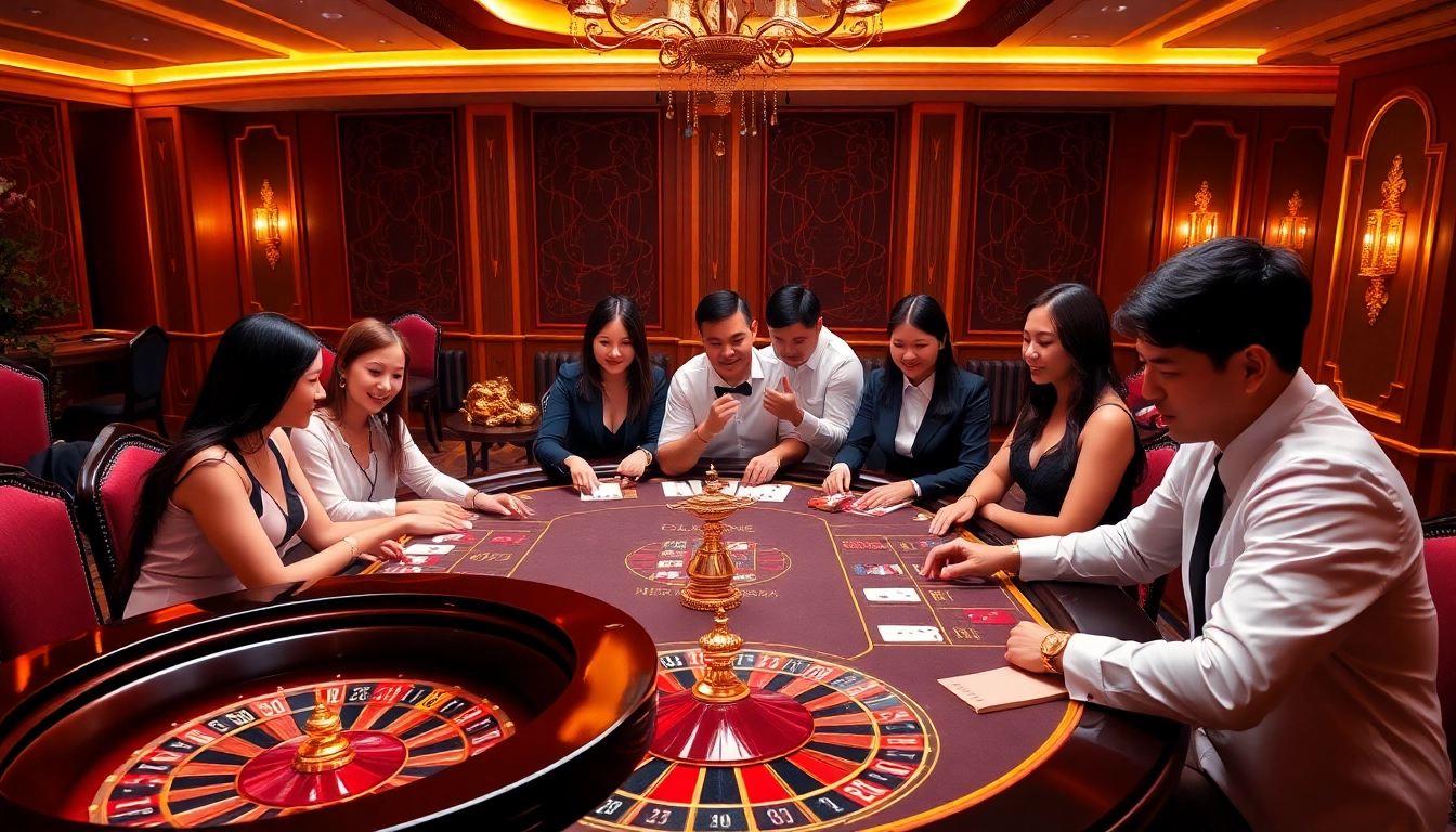 Players enjoying a thrilling game at RR99's luxurious online casino.