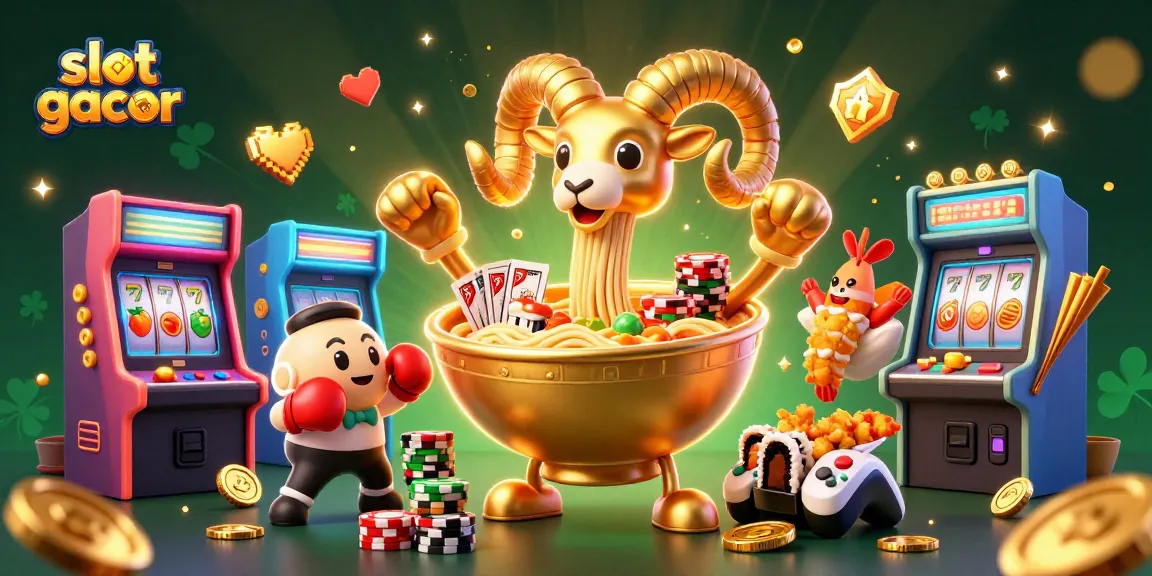 Engage in slot gacor excitement with vibrant 3D characters at a dynamic casino scene.