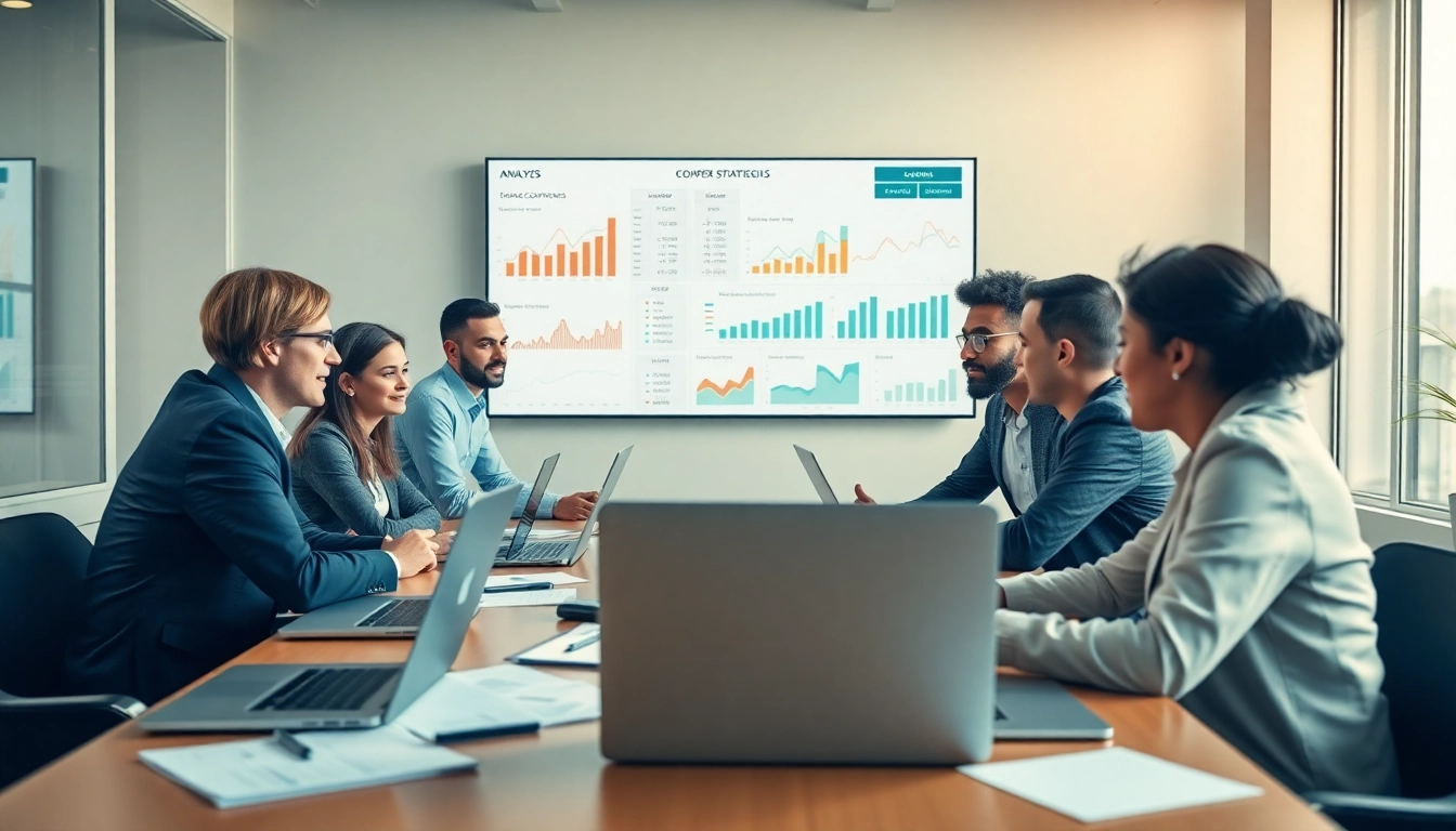 Analyze competitor pricing strategies in a diverse business meeting setting