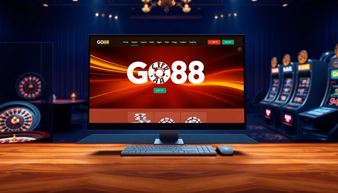 Engaging gaming experience at trang chủ go88 with professional poker setup and casino elements.