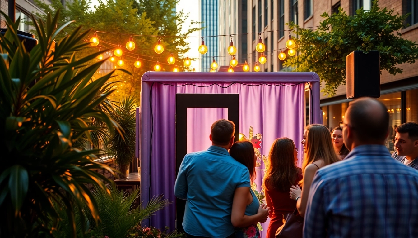 Capture joyful moments at a photo booth Chicago setup with customizable features and vibrant atmosphere.