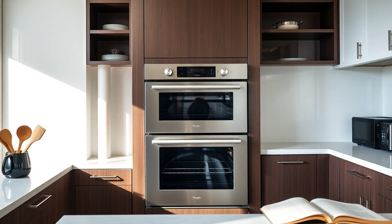 Showcasing Built-In Double Oven Installation in a modern kitchen for an elegant cooking experience.