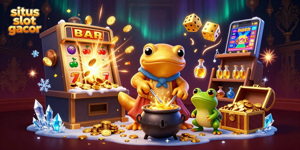 Mengalami sensasi permainan situs slot gacor dengan ilustrasi alkemis 3D dan simbol-simbol keberuntungan.
