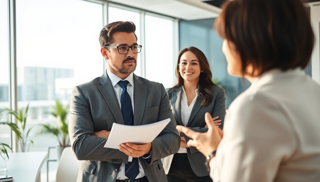 Orlando Personal Injury Lawyer consulting clients in a modern office environment.
