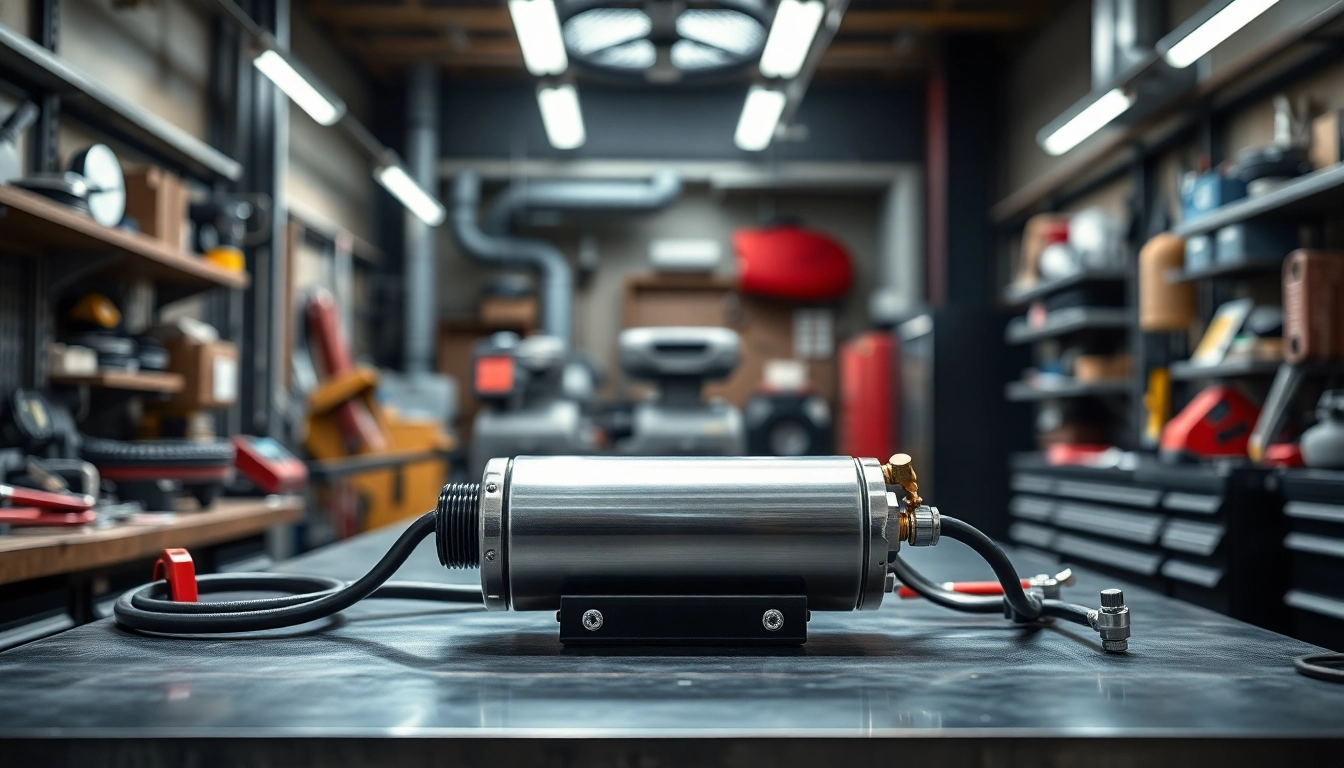 Showcase of the S58 Auxiliary Fuel Kit highlighting its robust construction and essential features in a workshop setting.