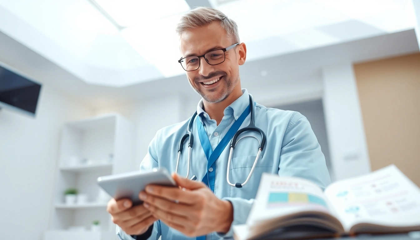 YourGP healthcare provider demonstrating services in a bright clinic