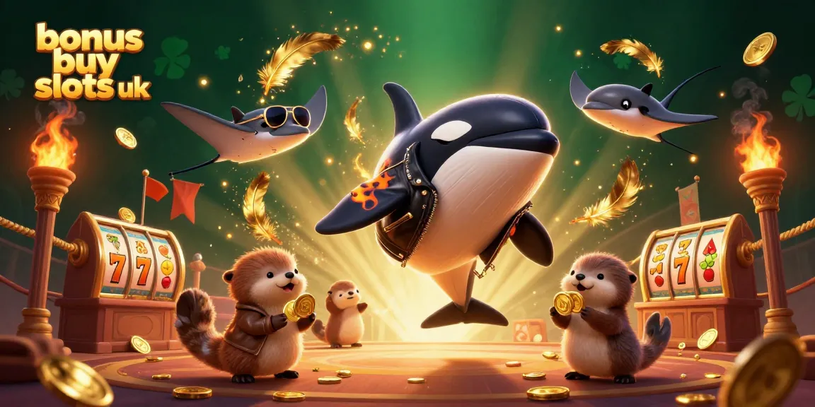 Experience the thrill of bonus buy slots uk with dynamic 3D characters and vibrant casino elements.