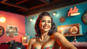 Artistic interpretation of a Varga Girl on https://www.esquirevargas.com, showcasing retro elegance and charm.