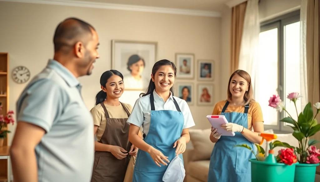Experienced domestic workers offer services for Maid Agency Abu Dhabi, fostering a reliable home environment.