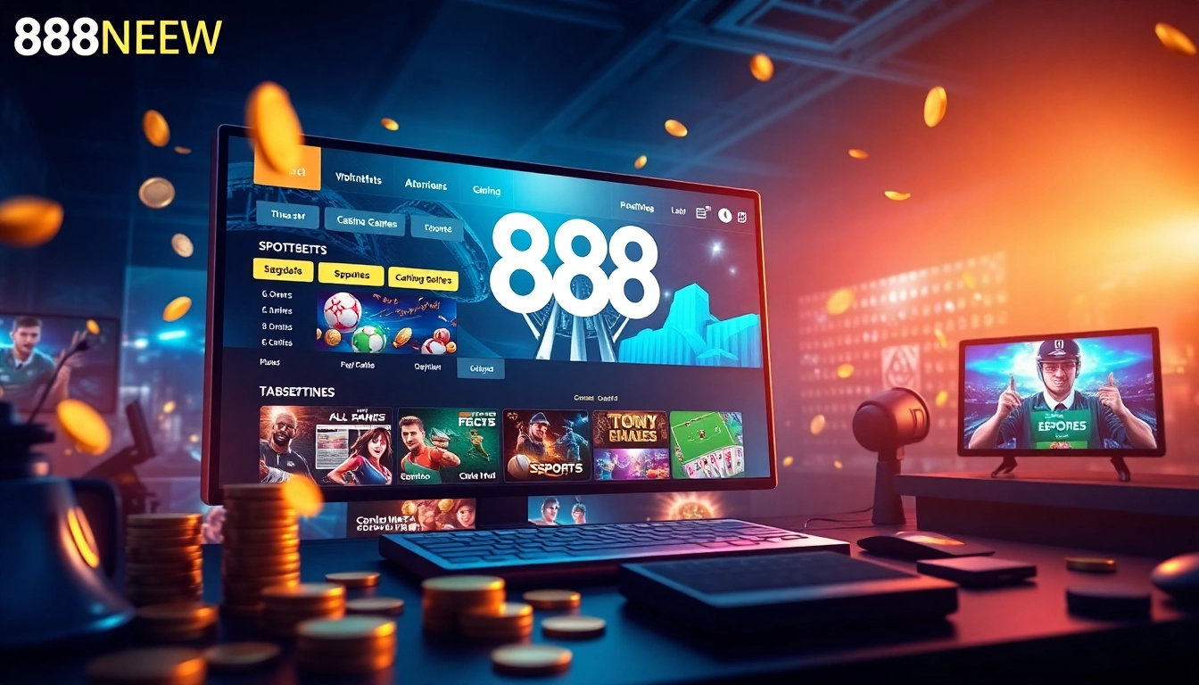 Experience 888 new online gaming with vibrant visuals and modern design.