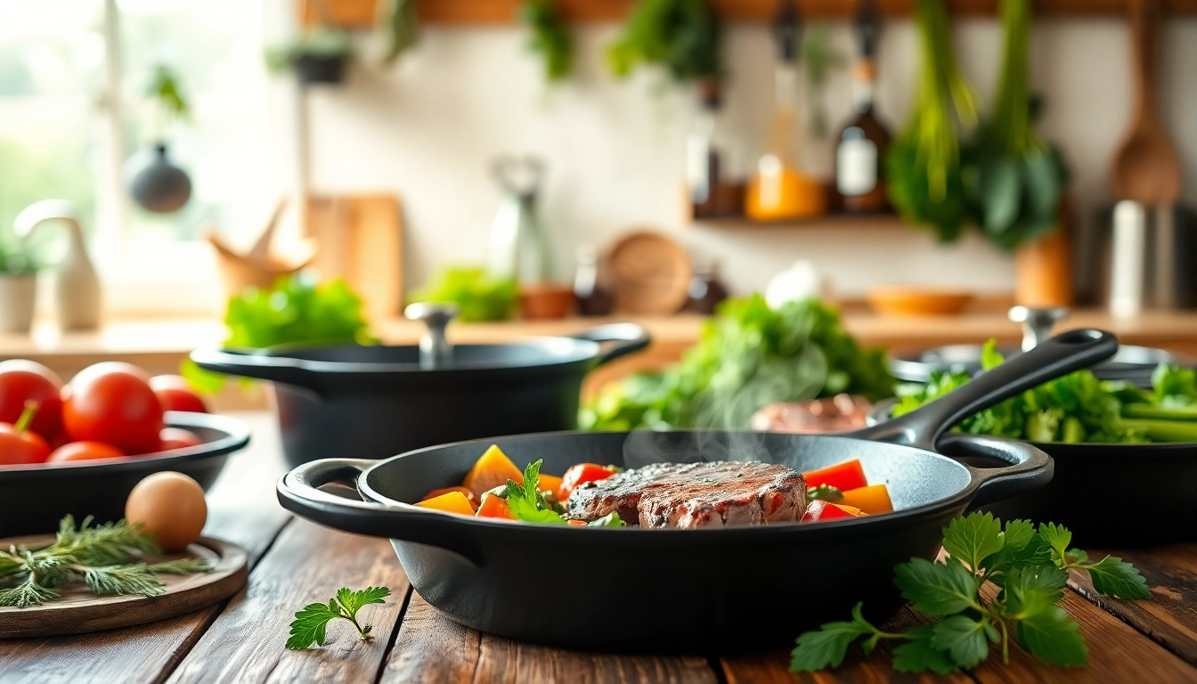 Cook a delicious meal using cast iron cookware NZ for perfect heat retention and quality.