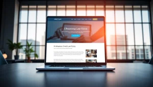 Enhance your digital presence with services from https://www.websites.law, showcasing a modern law firm website design.