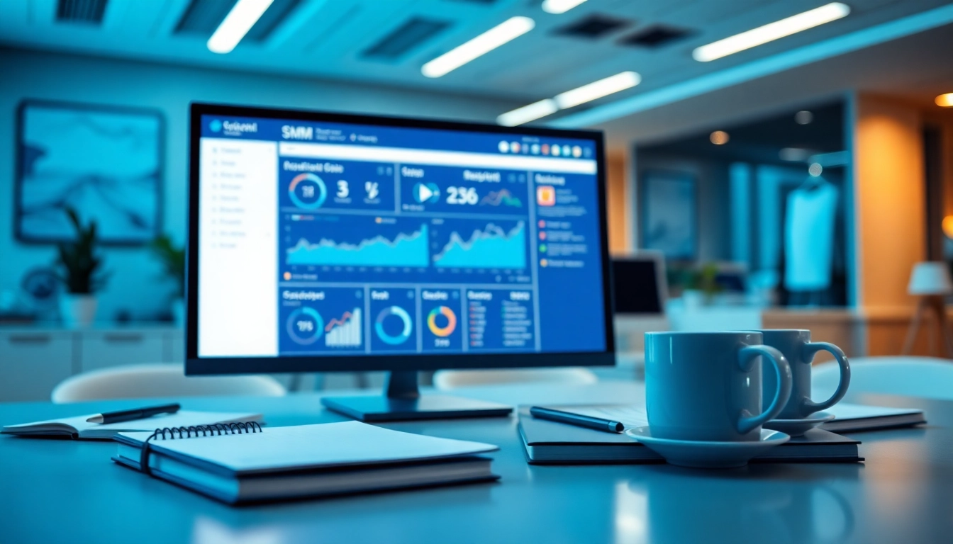 Optimize engagement through a professional dashboard interface of an smm panel with analytics.