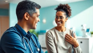 Engaging medical consultation at https://www.medexdtc.com highlighting patient-provider interaction in a modern clinic.