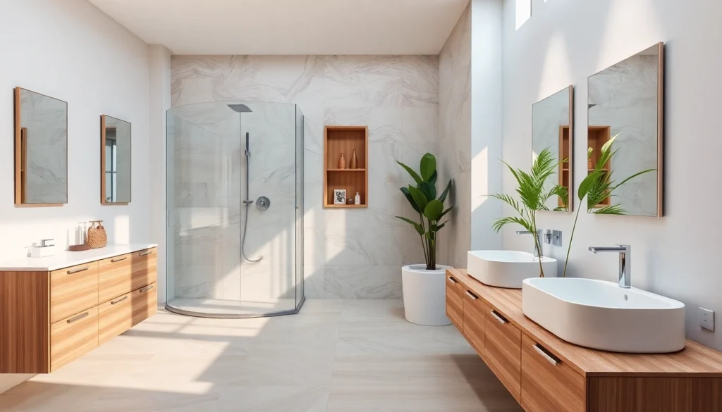 Gestalte dein Badezimmer mit sonni sanitär Produkten, einschließlich eleganter Duschkabinen und Waschbecken.