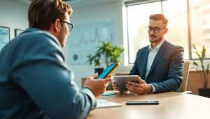 신용카드 현금화 방법을 설명하는 금융 전문가의 모습입니다.