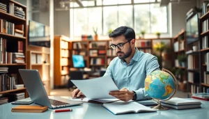 Analyzing translations at https://www.elitetranslingo.com in a modern office setting.