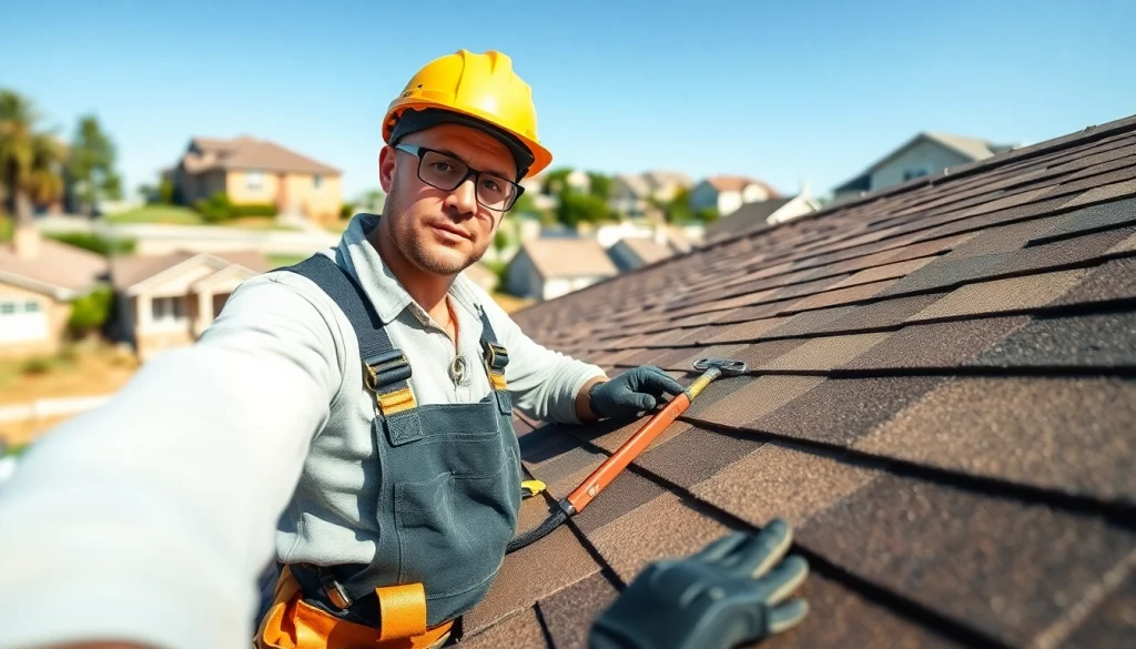Assessing the strength of a roofing installation by Twin Shield Roofing in a residential neighborhood.