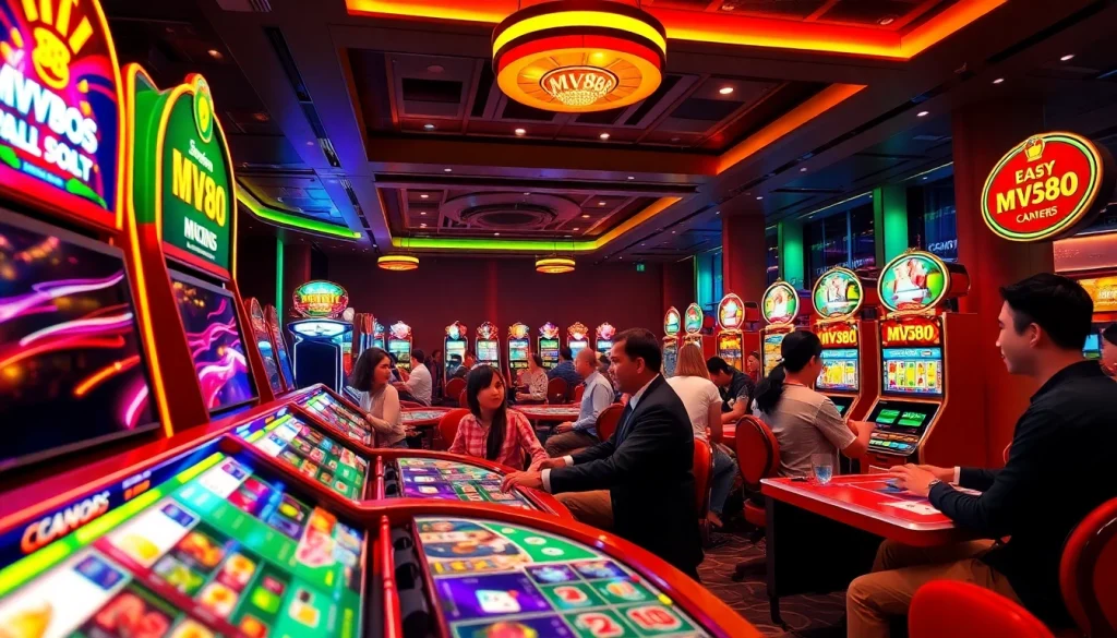 Exciting casino scene featuring players enjoying the MV88 game experience.