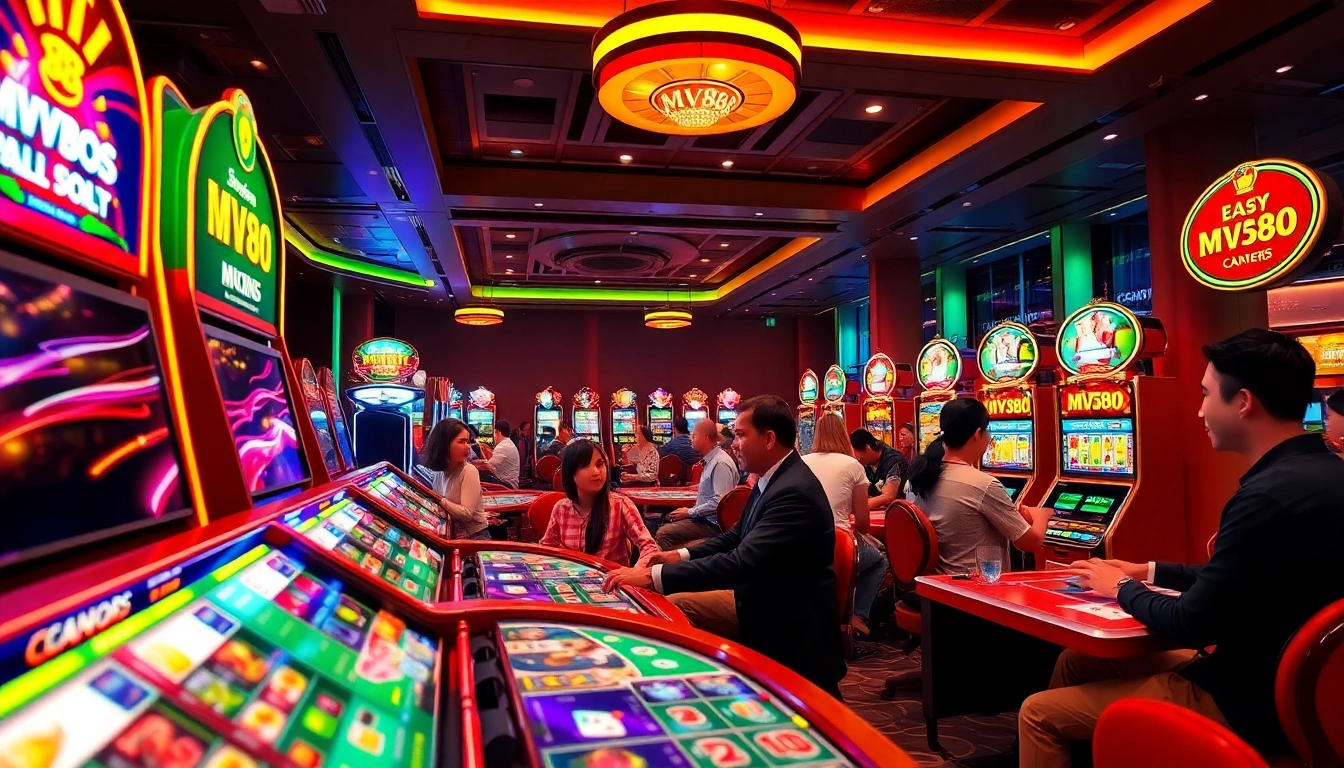Exciting casino scene featuring players enjoying the MV88 game experience.