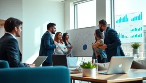 Engaged professionals discussing digital strategies at https://fhpts.com, showcasing teamwork and innovation.