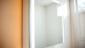 sonni Spiegelschrank im modernen Badezimmer mit eleganter LED-Beleuchtung zeigen