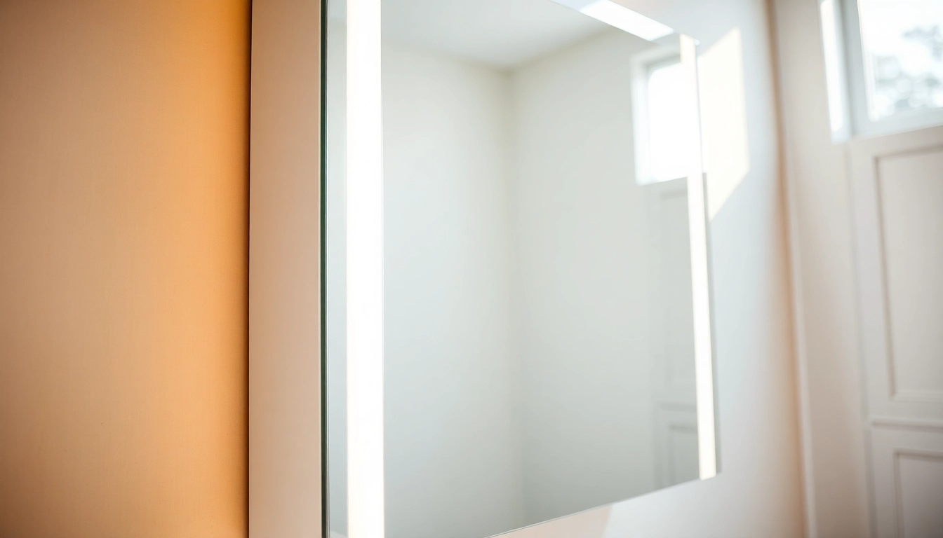 sonni Spiegelschrank im modernen Badezimmer mit eleganter LED-Beleuchtung zeigen