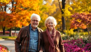 Engaging elderly couple enjoying nature, representing the essence of https://frontidas.com in vibrant retirement living.