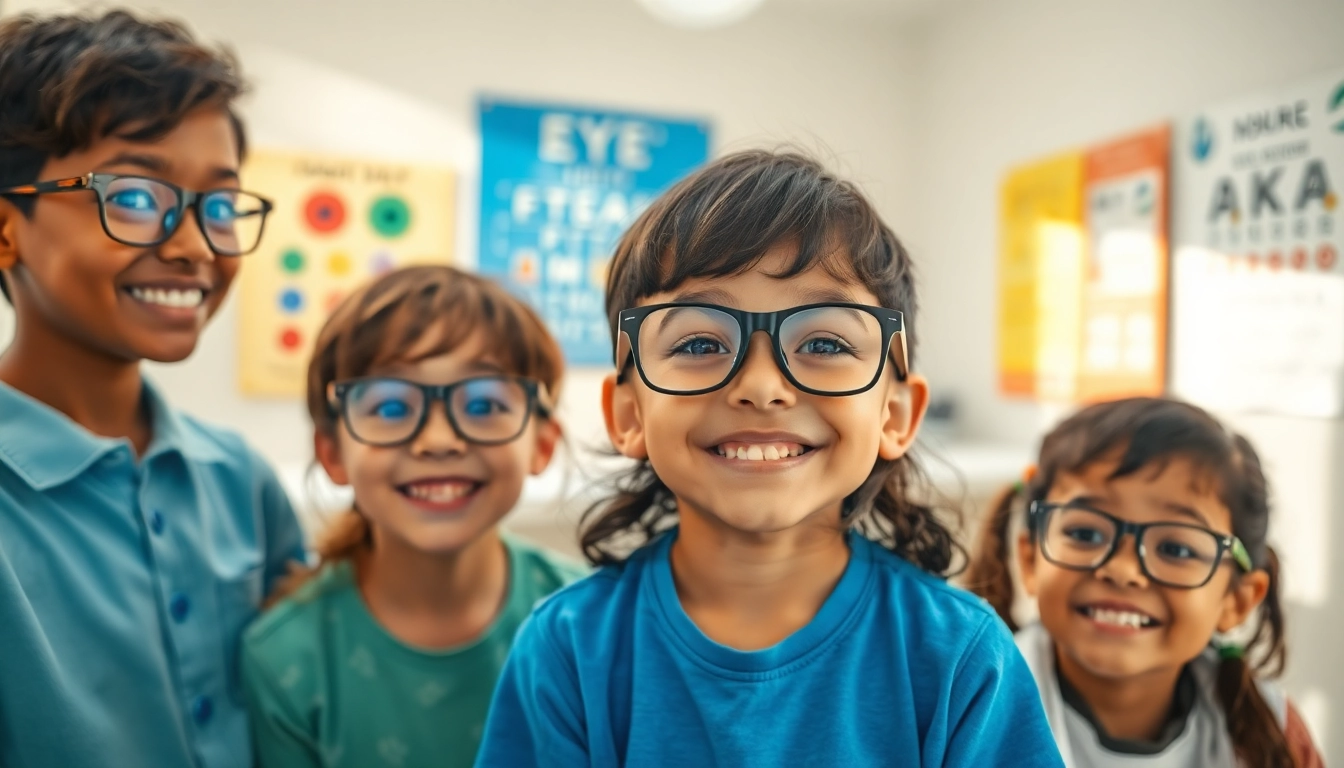 Enhancing Our Children's Vision through professional eye care in a vibrant clinic.
