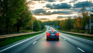 Vigneta Cehia - verficarea vignetei electronice pe fundalul unei autostrăzi cehe.