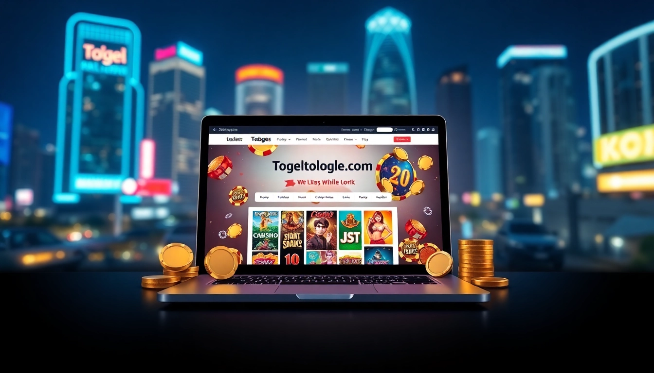 Jelajahi https://diantogel.com/ dengan antarmuka modern, menggambarkan permainan togel dalam suasana larut malam yang energik.