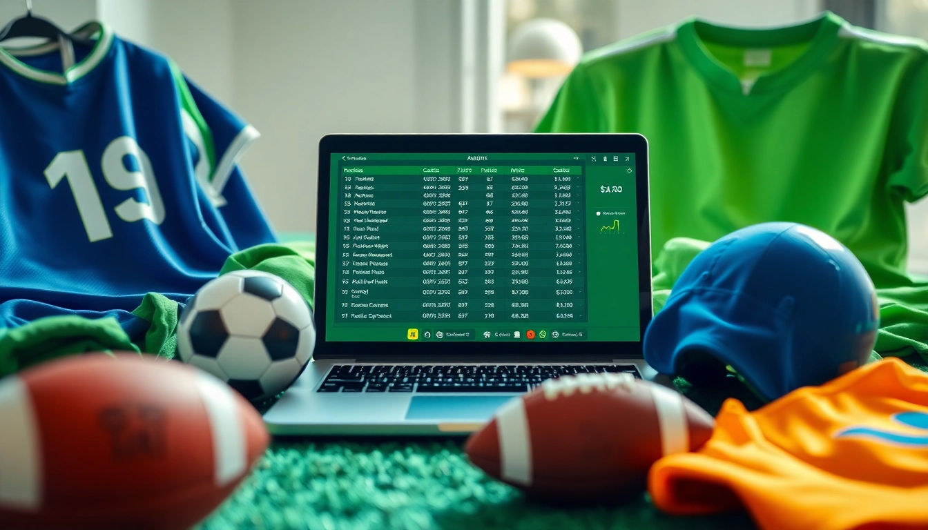 Engaging illustration showcasing best sports betting sites India with vibrant sports paraphernalia and betting odds.