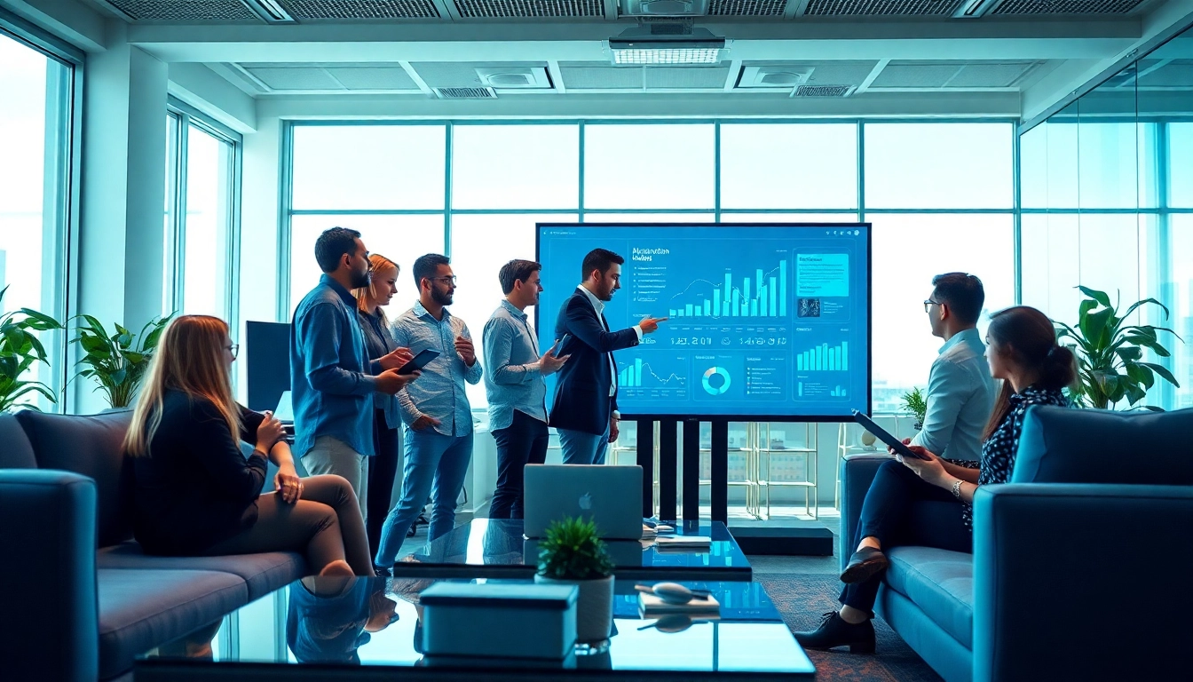 Highlighting diverse collaboration among Technology Companies professionals in a modern office.