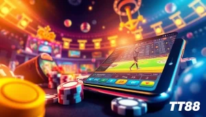Experience the thrill of TT88 online gaming with vibrant casino visuals and user-friendly interfaces.