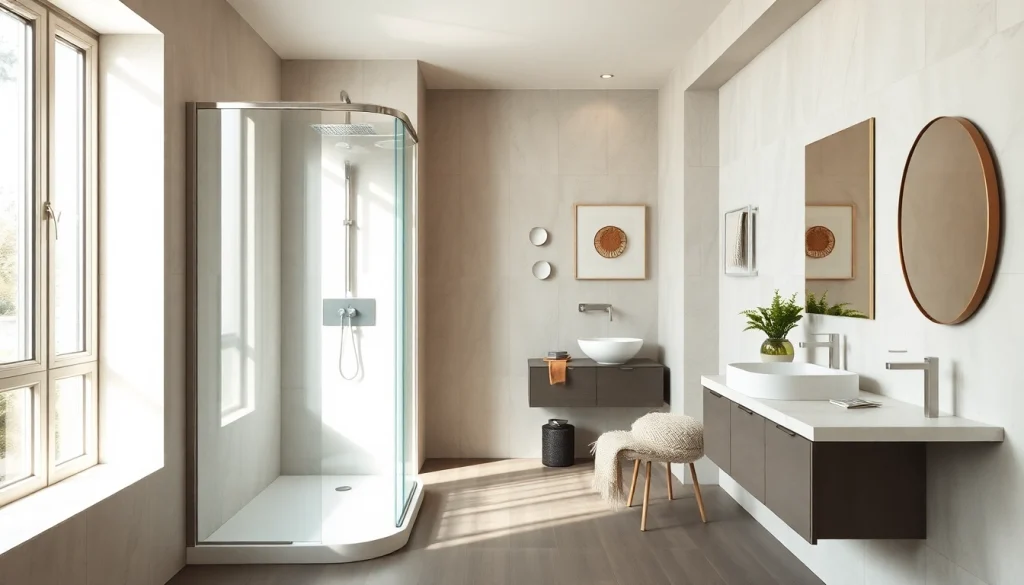 Gestalte ein modernes Badezimmer mit sonni sanitär Produkten, die Eleganz ausstrahlen.