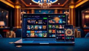 Explore the exciting world of online gaming at https://whycazino.com with a sleek casino interface displayed on devices.