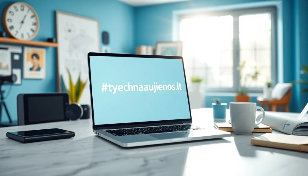 Išskirtinis technologinis darbo stalas, rodomas svetainėje https://technaujienos.lt.