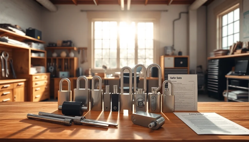 Showcase of lock safety solutions at https://www.dakenlocks.com with professional tools and equipment, highlighting security expertise.