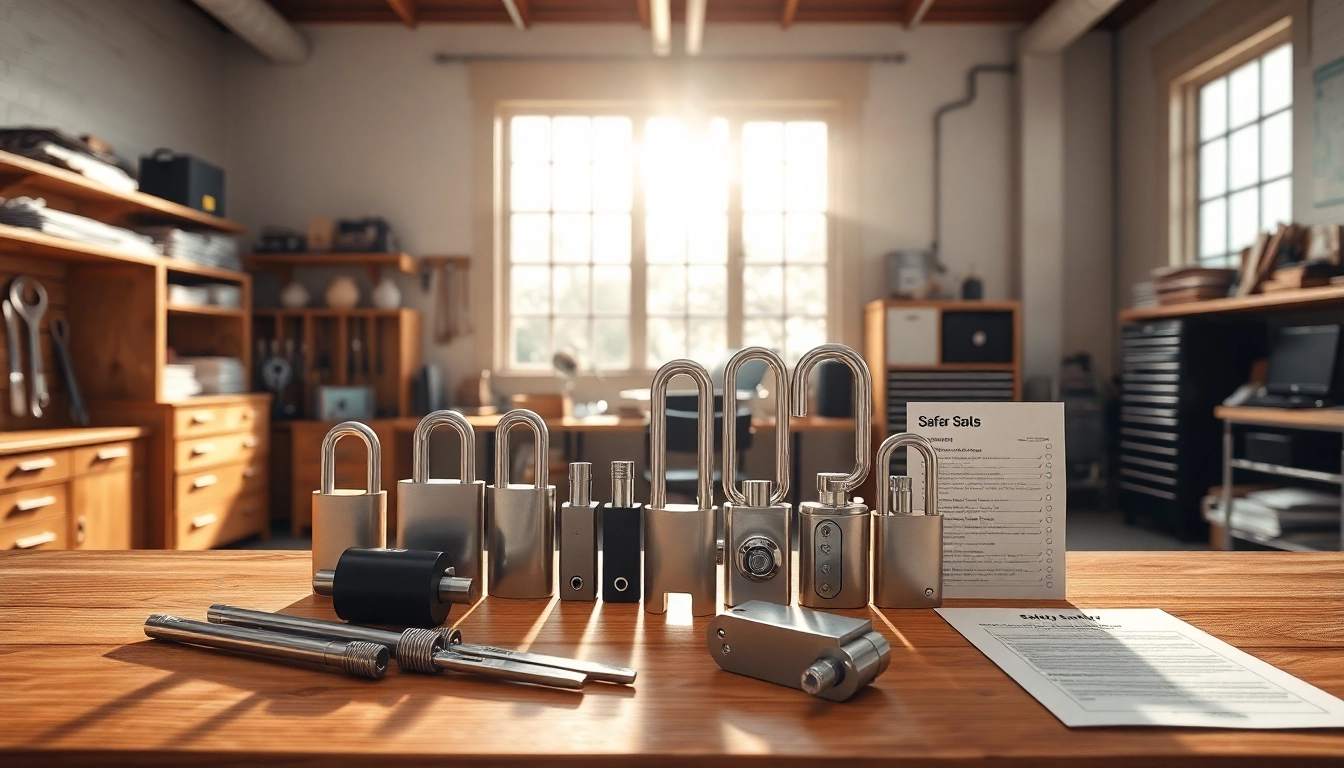 Showcase of lock safety solutions at https://www.dakenlocks.com with professional tools and equipment, highlighting security expertise.