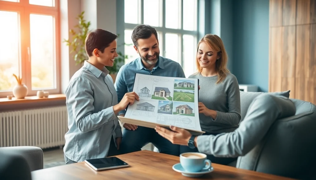 Engaging real estate agent assists clients in finding their ideal home.