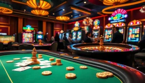 Engaged players at AF88 casino tables enjoying card games and roulette.