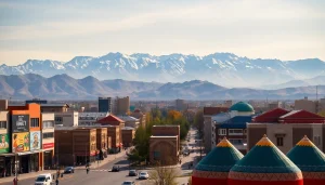 Discover a vibrant view of Almaty, Kazakhstan featuring stunning mountains and city life at https://albmaftoh.com.
