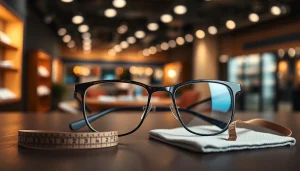 Showcase of premium eyeglasses at specsdr.com, emphasizing luxury and quality in a modern setting.