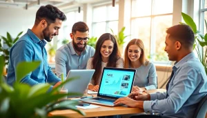 Boost your social media presence with expert strategies from https://boost-social-media.com in a creative workspace.